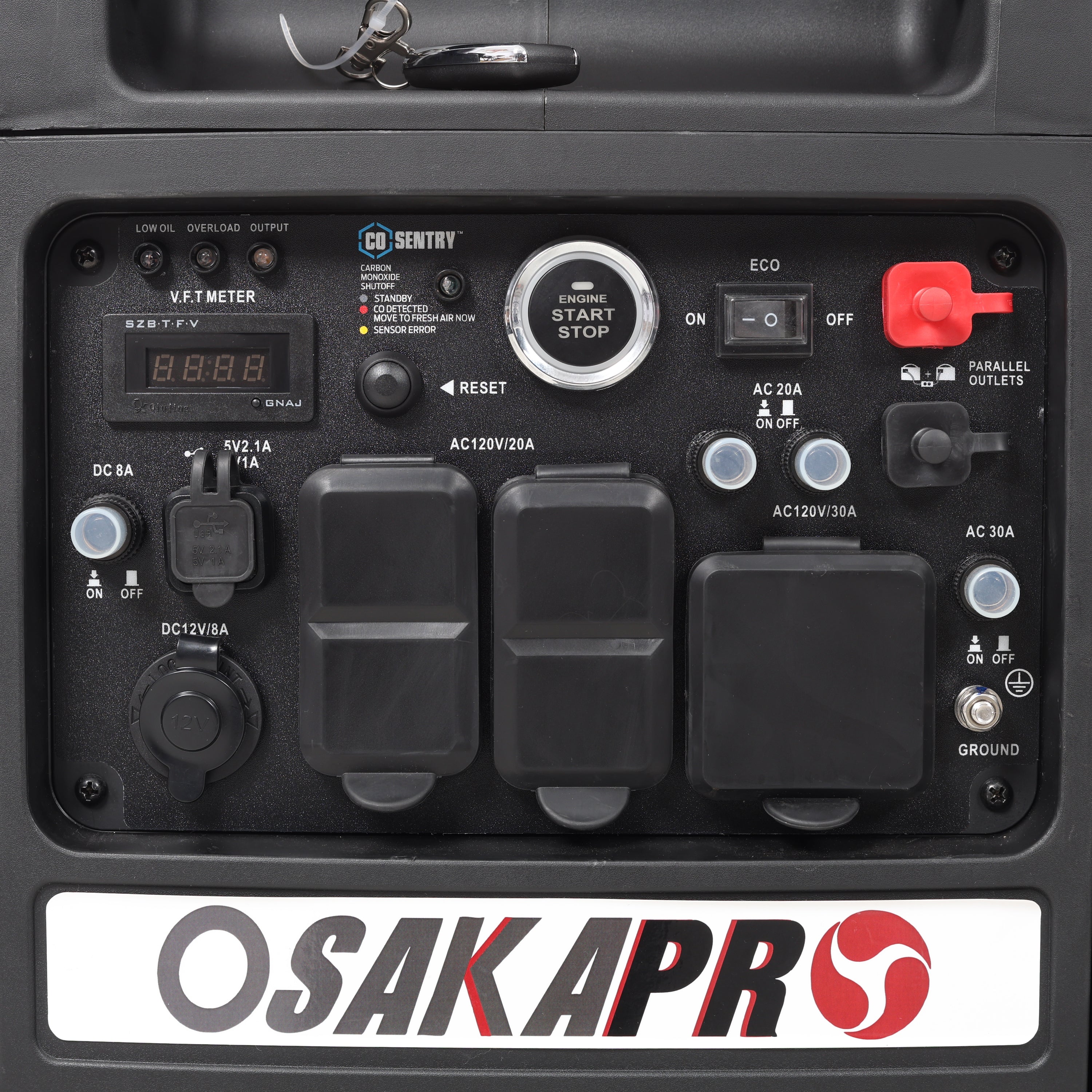 Super quiet Inverter Generator 5.5KW portable generator electric&remote start, foldable handle with wheels, 224cc 4 stroke EPA compliant, Gas&LPG Dual Fuel, With CO Sensor for more safety using