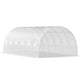 20ft x 10ft x 7ft Walk‑In Tunnel Greenhouse — Galvanized Steel Frame Roll‑Up Windows & Zippered Doors White