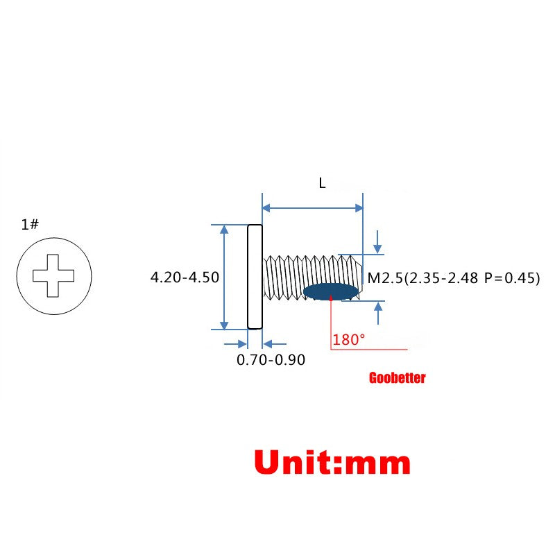 M2.5 Ultra Thin Flat Wafer Head Phillips Screws – CM2.5 Laptop Computer Screws (Various Finishes)