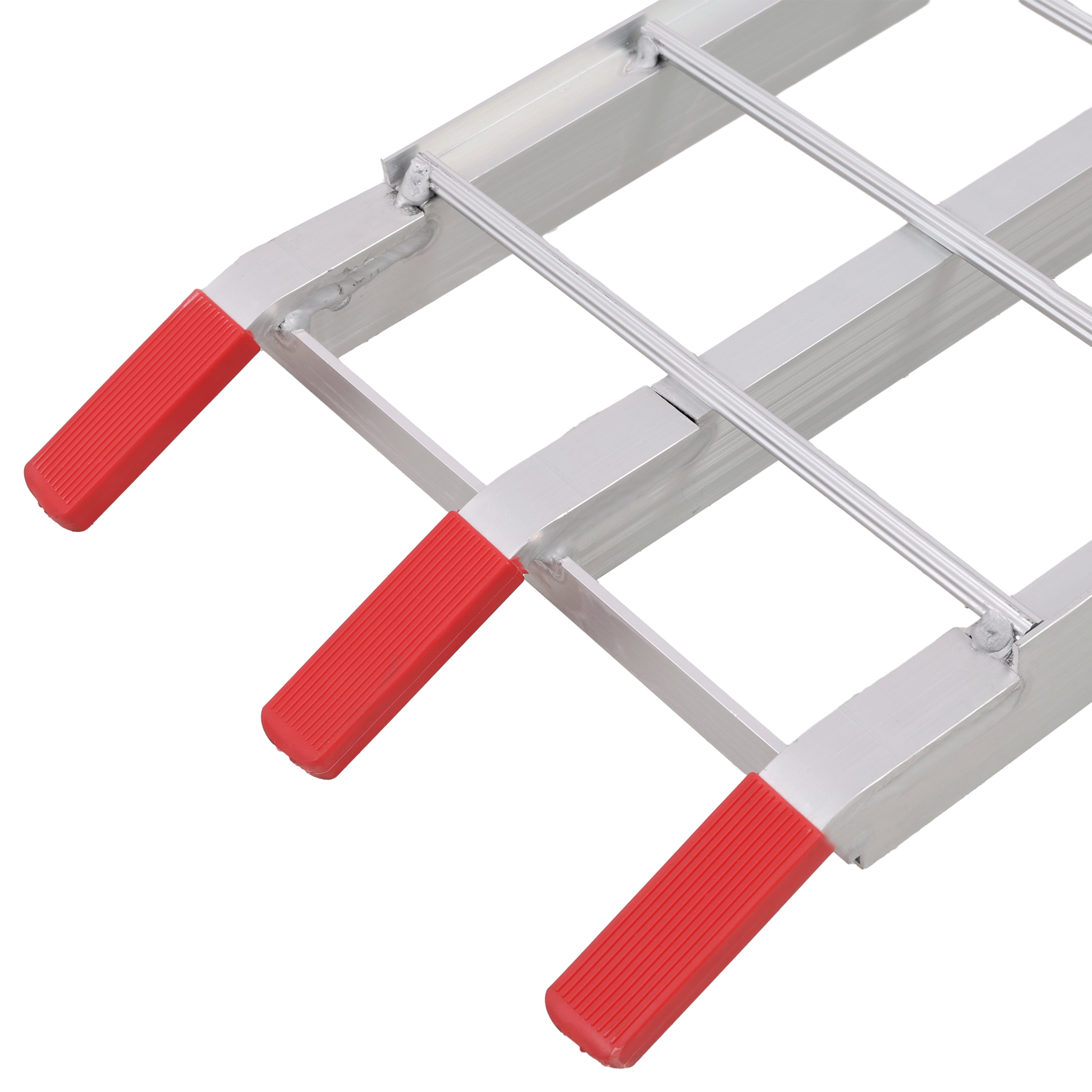 7.5FT Aluminum Loading Ramps, 1500 Lbs Capacity per pair, With safety straps, Motorcycle Ramp, ATV Truck Ramps, Tailgate Ramps, Four Wheeler Ramps for Trucks, Lawn Mower, UTV, 1 PAIR, SILVER Color