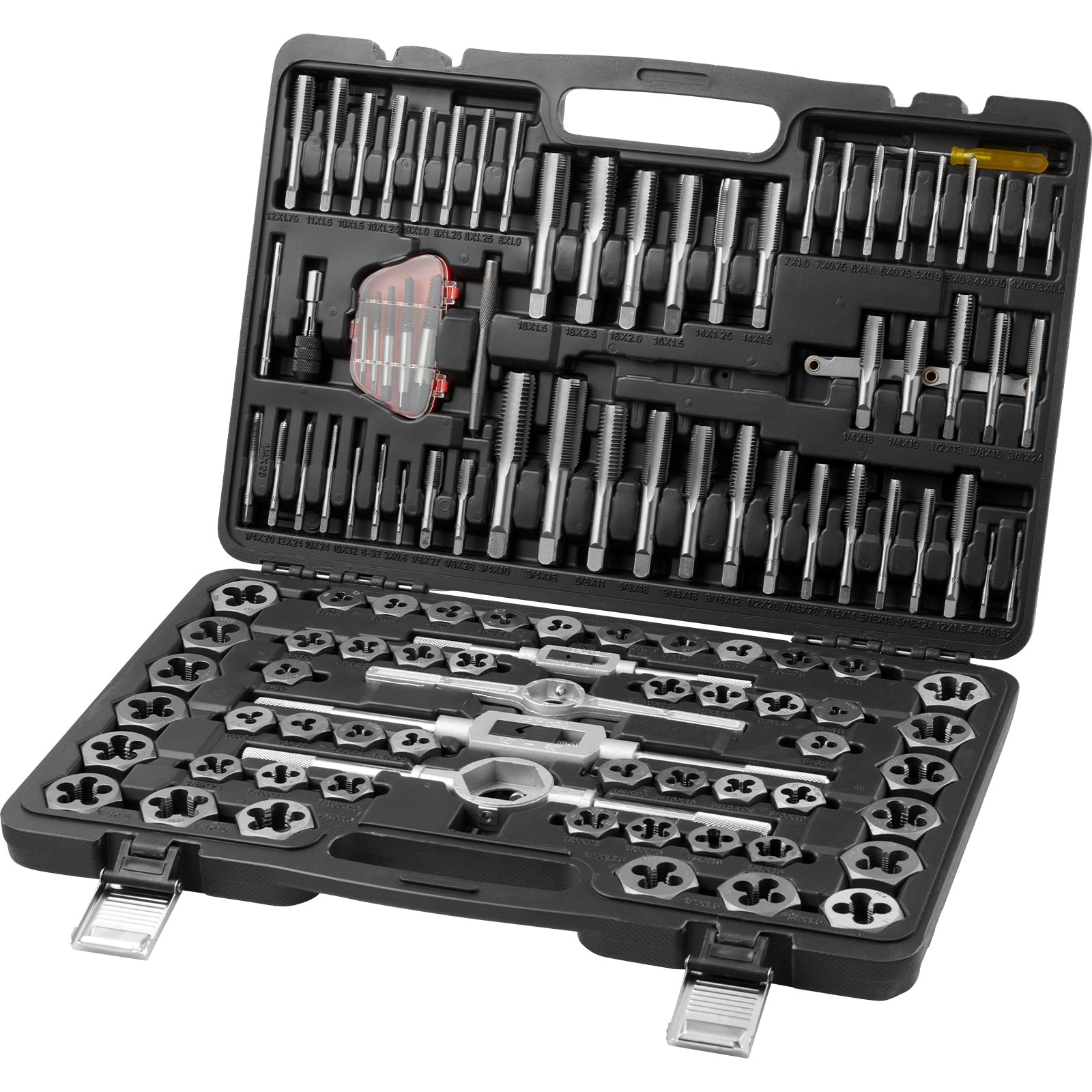 116-Piece Tap and Die Set – Metric & SAE Threading Tool Kit with Bearing Steel
