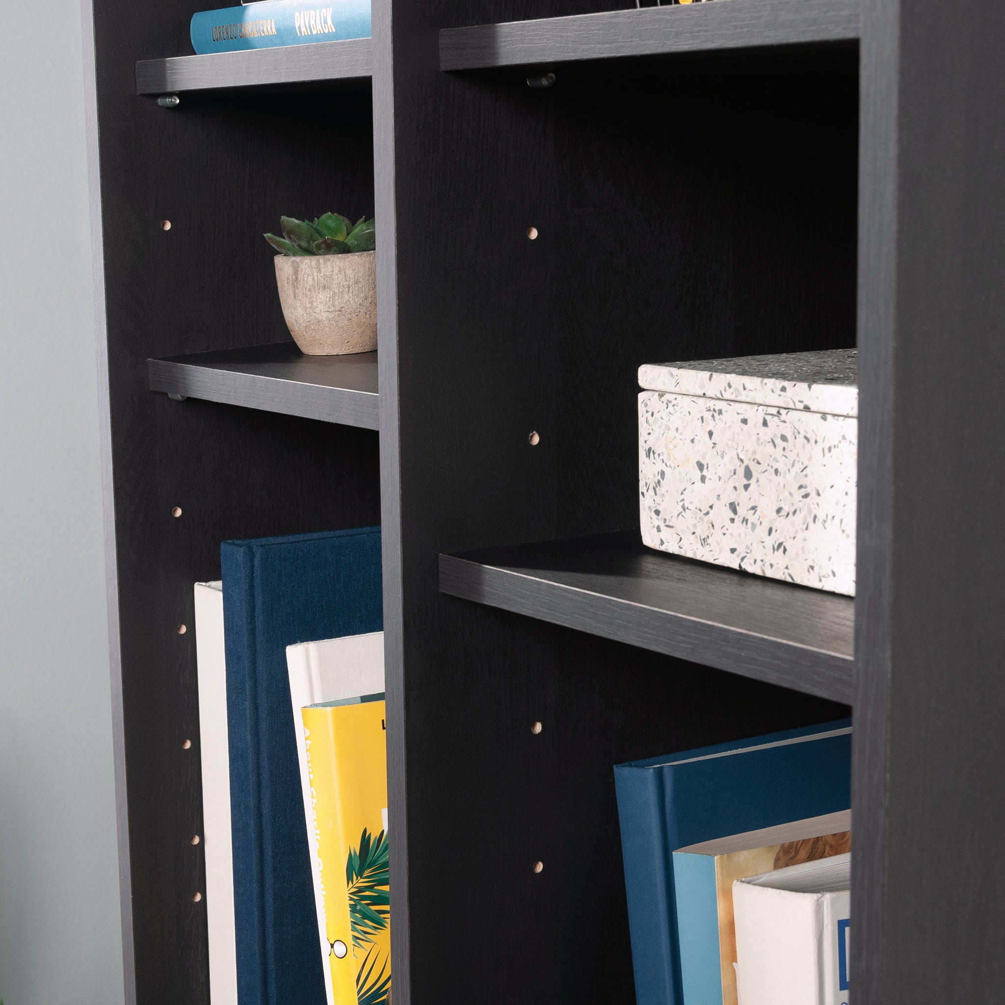 Storage Cabinet with Multipurpose Storage, Black Brown finish