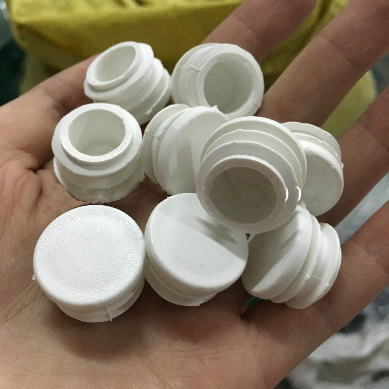 White Plastic Rectangle/Square/Round Blanking End Caps Tube