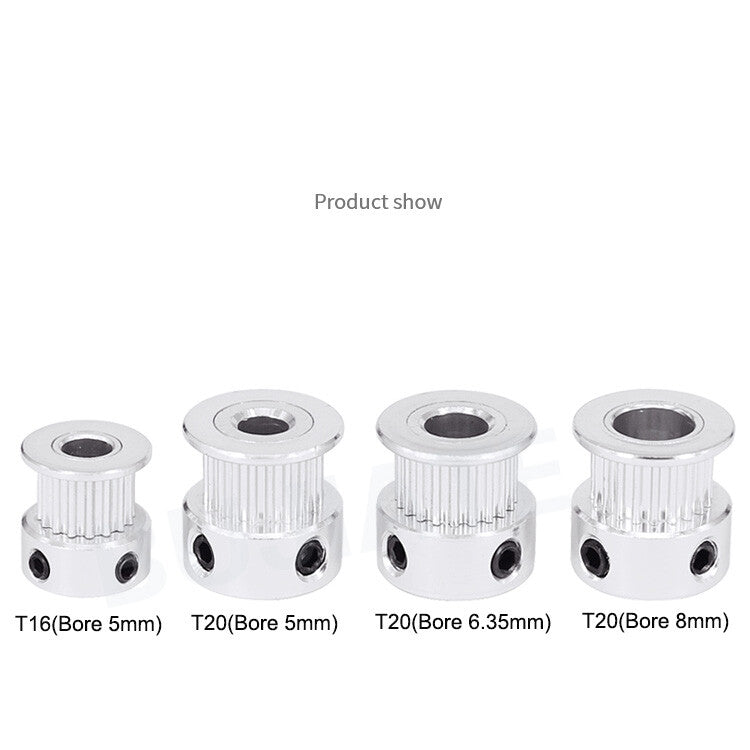 GT2 6mm Timing Belt Tooth Idler Drive Pulley 16T 20T 30T 36T 40T Bore:3mm-10mm