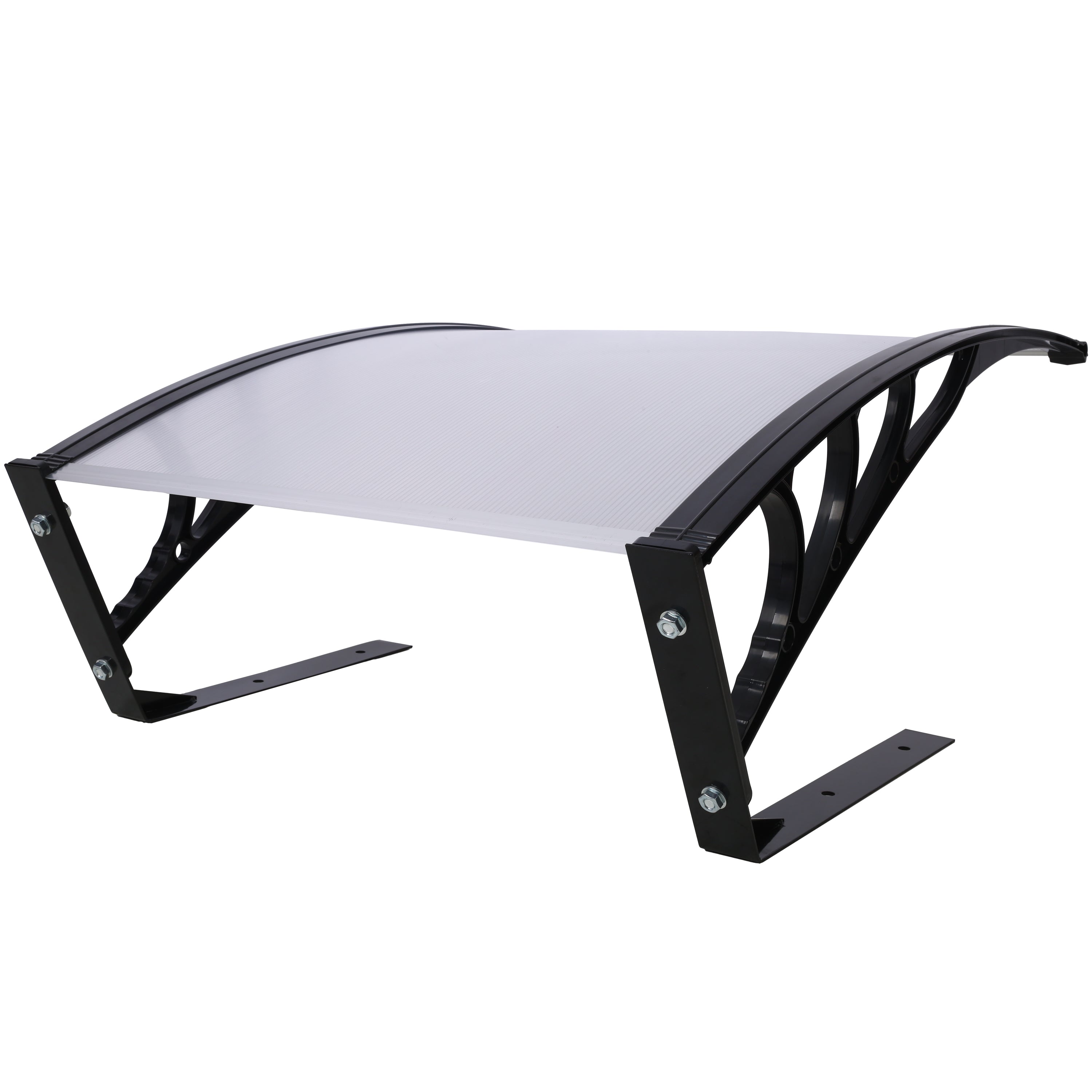 Robotic Lawn Mower Garage – Polycarbonate Canopy Shade Cover, 40.5" x 32.5" x 17.4", Black