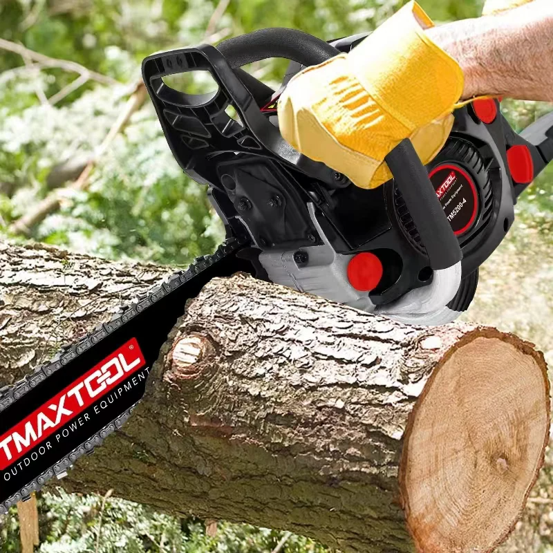 TMAXTOOL 62cc Powerful 20 inch +16 inch Gas Chainsaw with 2 Stroke Perfect for Pruning, Limbing, and Sawmill Operations-black
