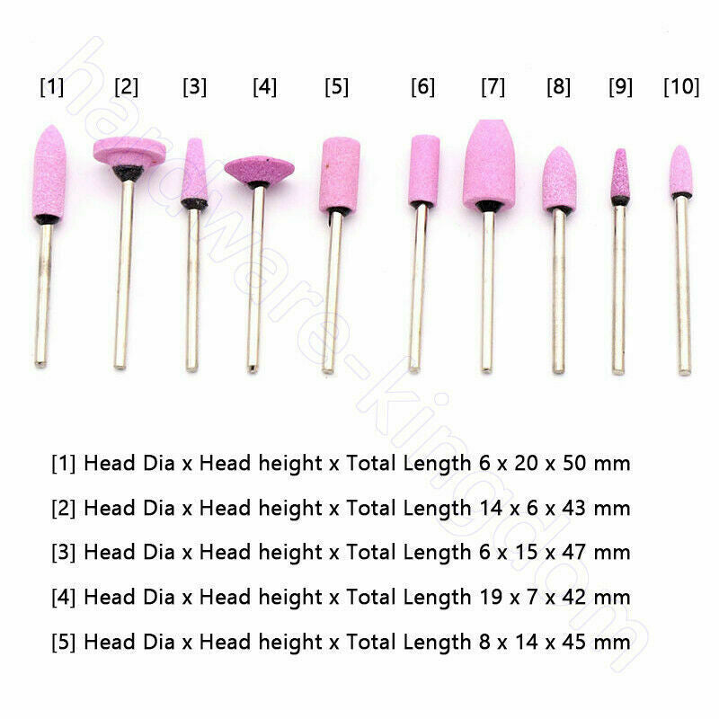 Grinding Head Polishing Drill Bit 2.35 mm 3/32" Shank for Jewelry Wood Ceramics