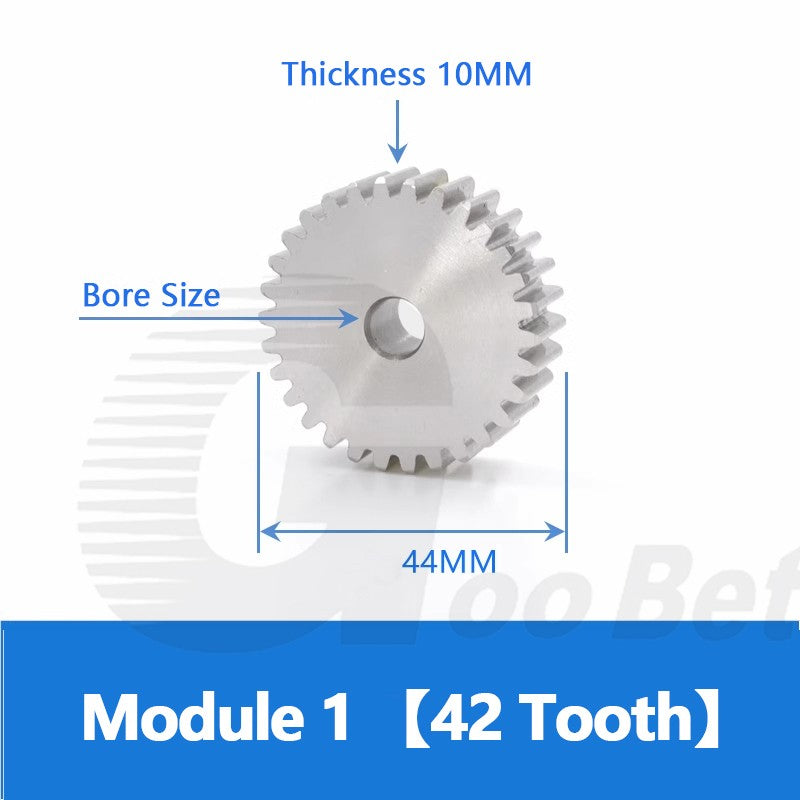 Spur Gear Module 1 Stainless Steel 12-120 Tooth Motor Pinion Flat Gear Precision