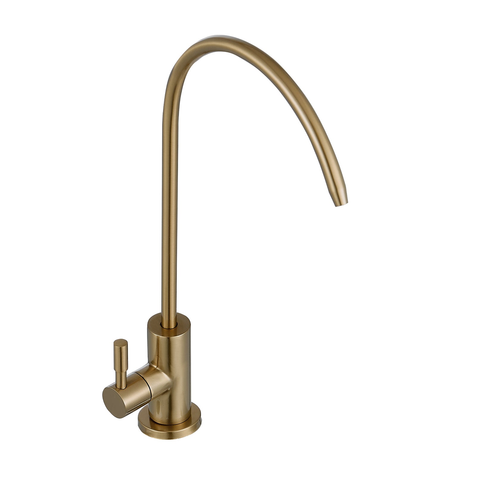 Stainless Steel Faucet, Lead-Free Water Purifier Faucet, Filter Water Faucets With Solid Brass Valve, Anti-Rust & Durability Ro Water Faucets For Kitchen, Bar Counter, Cafe Shop, Brushed Gold