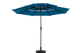 Aluminium 10ft 3-Tier Auto-Tilt Patio Umbrella – Dark Blue, Crank Open