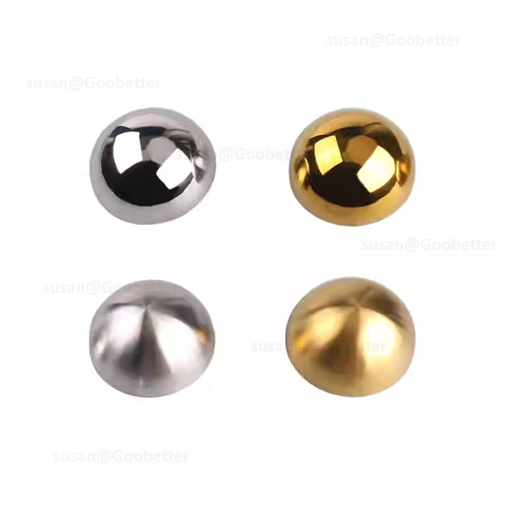 Dome Screw Cover Caps – Electroplated Stainless Steel Mirror Screws, 20mm to 50mm, Silver and Gold