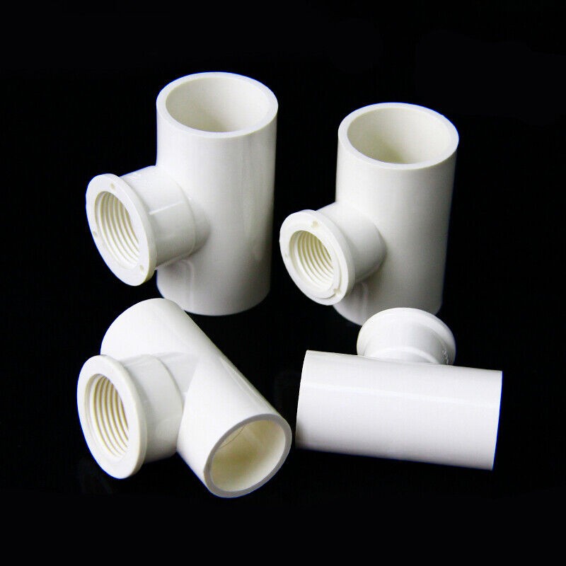 PVC Pipe Fittings Tee Socket 1 2" -2" BSP Threaded T Type Solvent Weld 3-Way