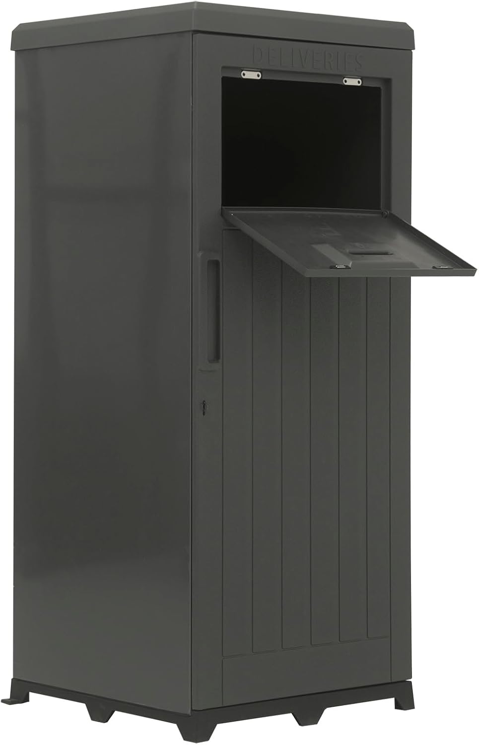 Outdoor Package Delivery Box — Large Lockable Parcel Drop Box, Waterproof & Anti‑Theft, Black
