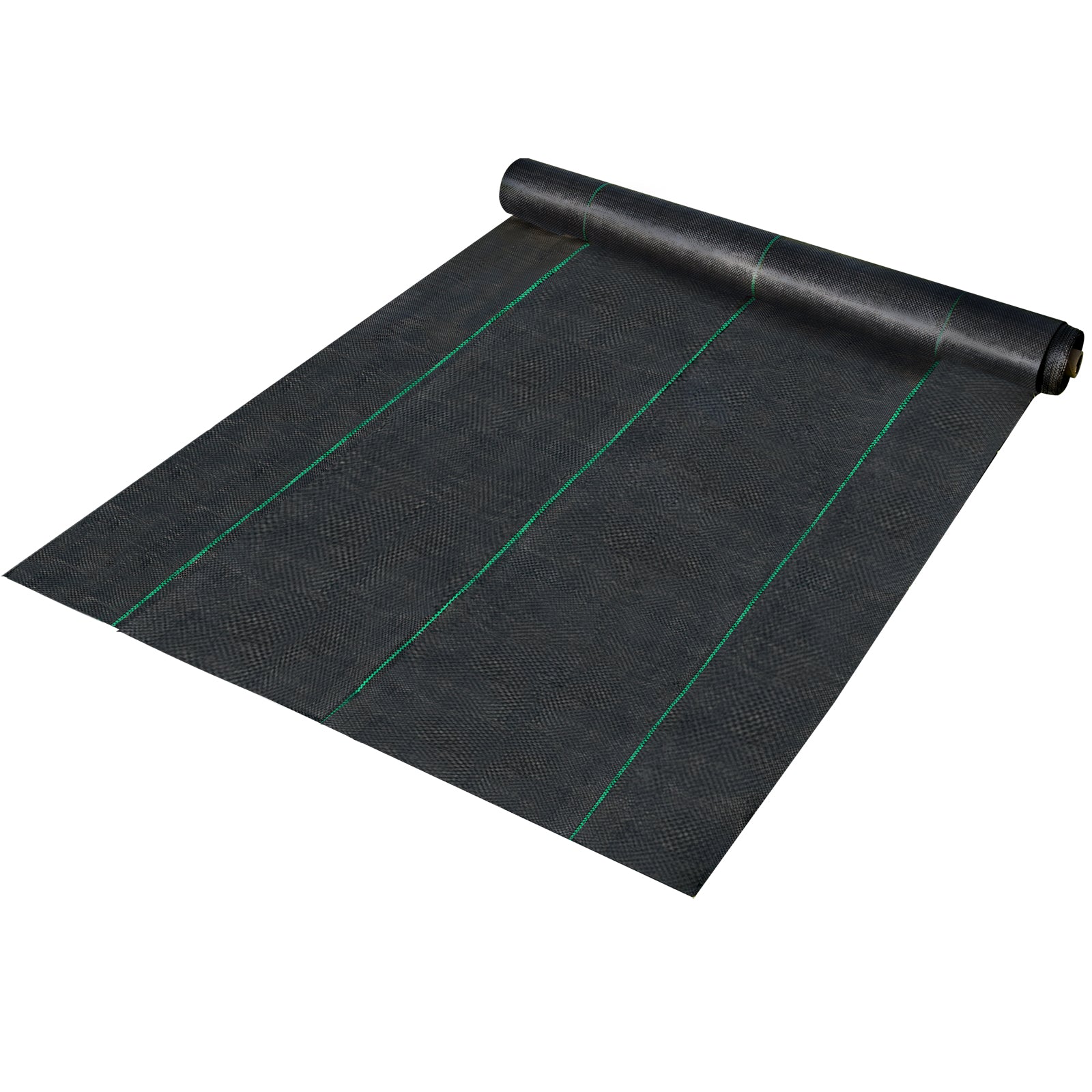 6ft x 300ft Premium 2.4oz Woven Weed Barrier Landscape Fabric — Heavy‑Duty Ground Cover for Flower Beds & Underlayment Black