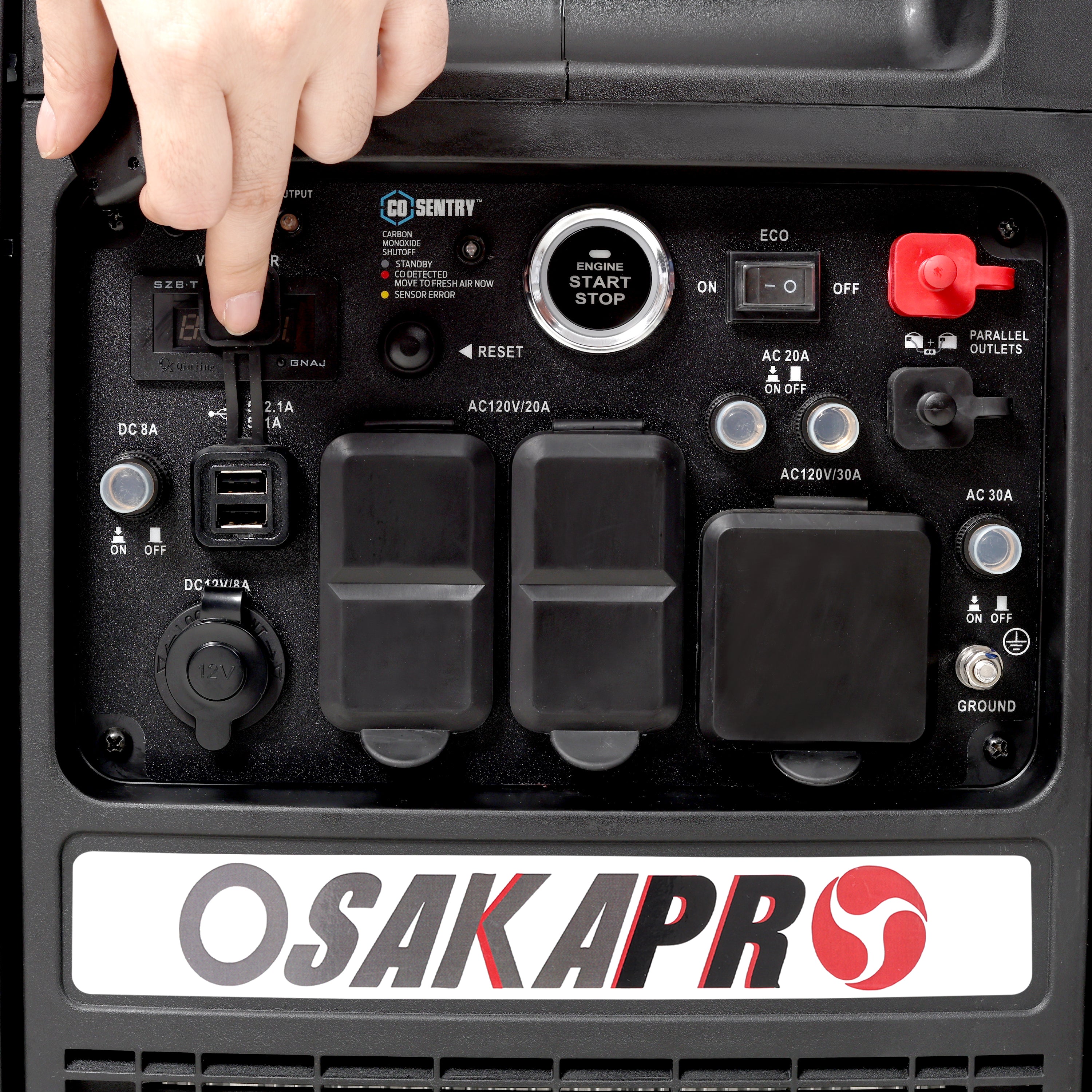 Super quiet Inverter Generator 5.5KW portable generator electric&remote start, foldable handle with wheels, 224cc 4 stroke EPA compliant