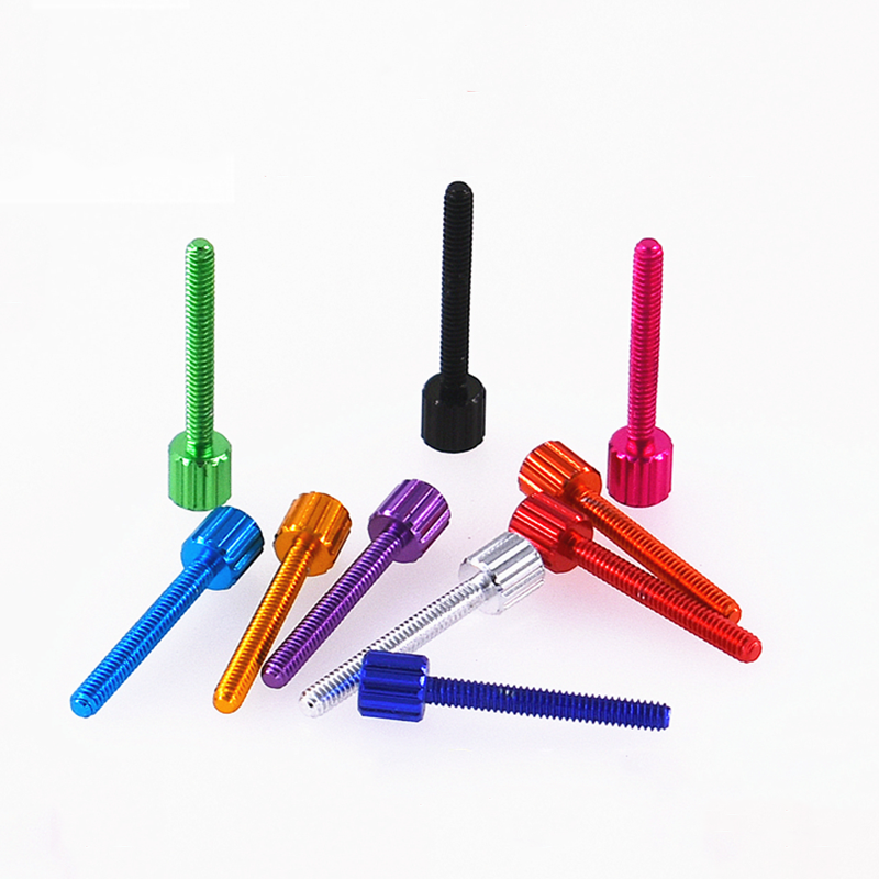 M2–M6 Aluminum Alloy Knurled Thumb Screws | Hand-Tighten Knob Bolts, 10 Colors
