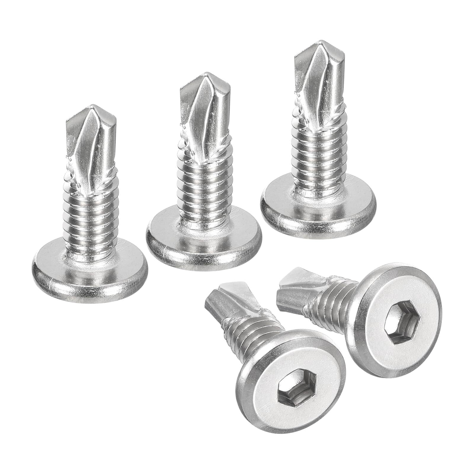 M5.2 M6.3 Hex Socket Flat Head Self‑Drilling Screws – 410 Stainless Steel