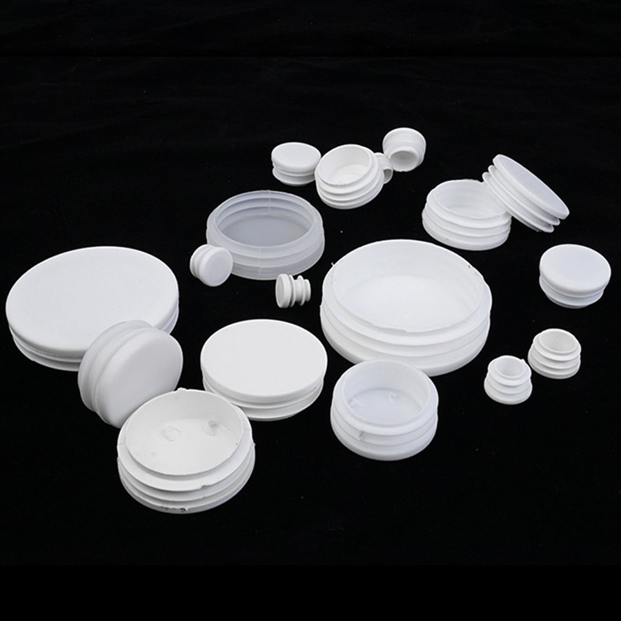16-105mm White Round Plastic Blanking End Cap Caps