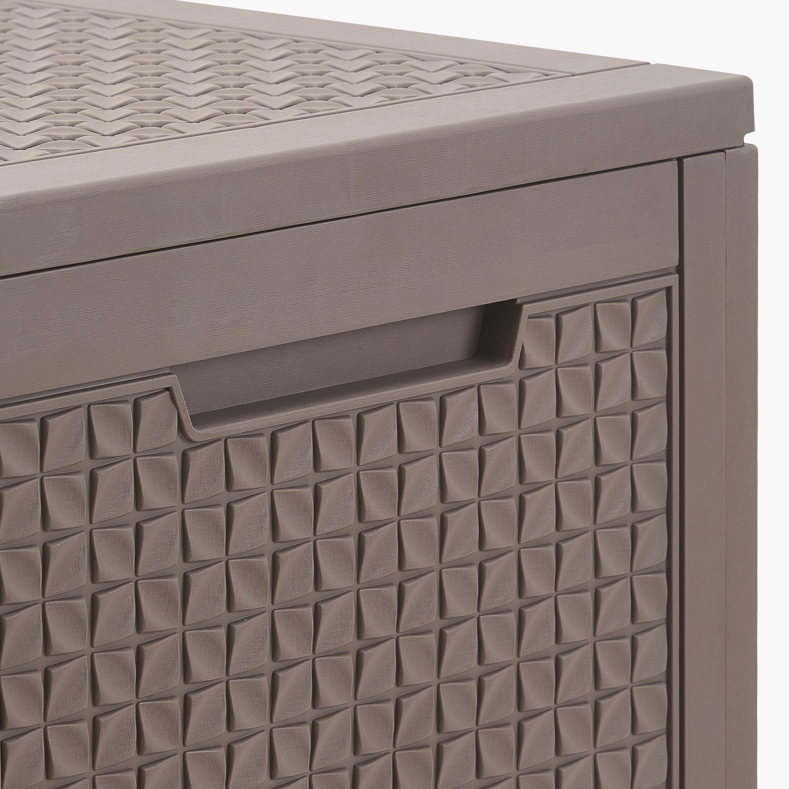 Outdoor Storage Box, 100 Gallon Resin Deck Box, Backyard Outside Toy and Towel Storage Cabinet Waterproof, for Patio Furniture Cushions, Garden Tools, Pool Supplies & Package Delivery (Grey)
