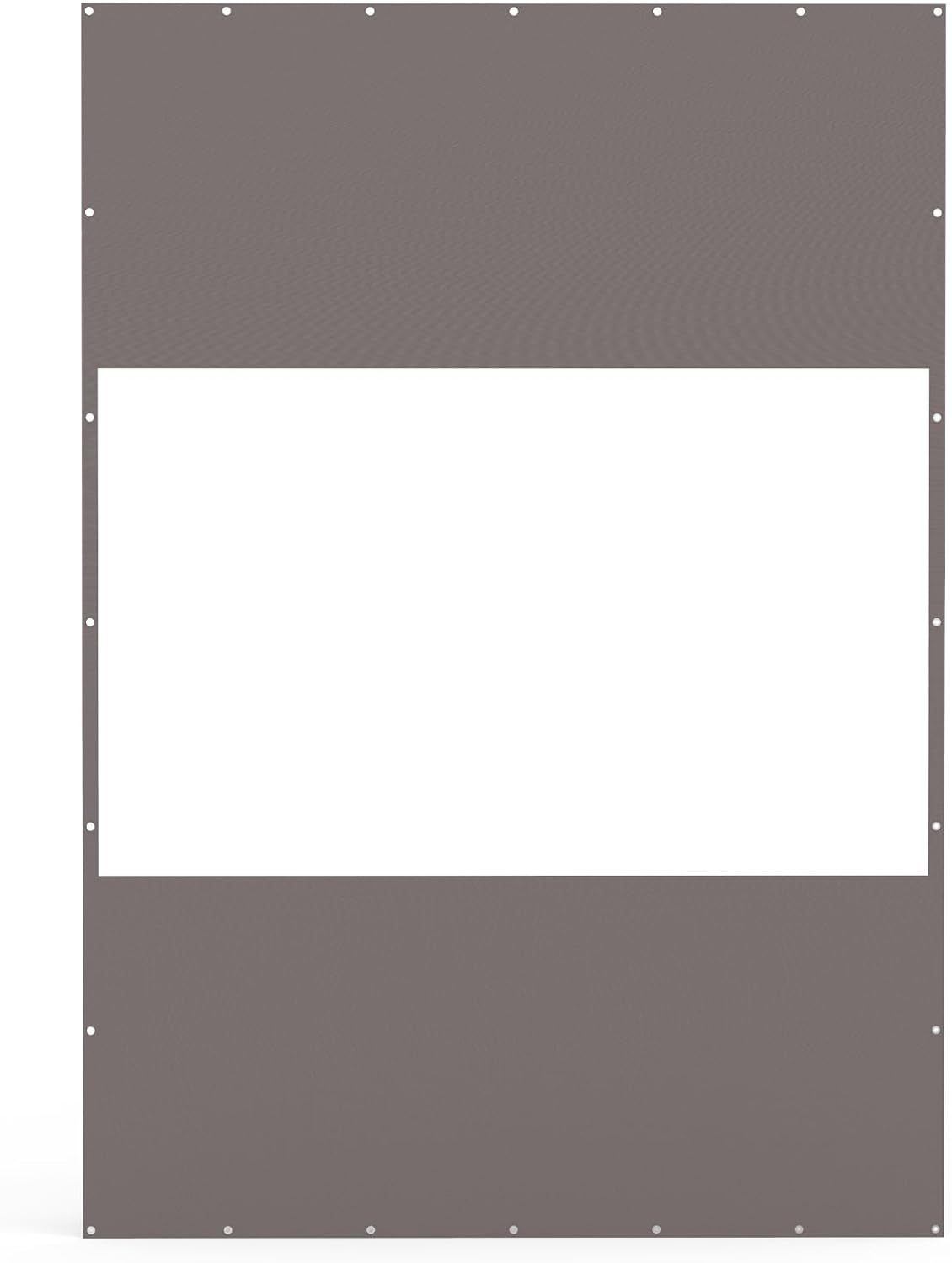 Outdoor Curtain Panel 10x7 ft, 18 oz Waterproof PVC Polyester Privacy Screen for Pergola & Patio, Gray