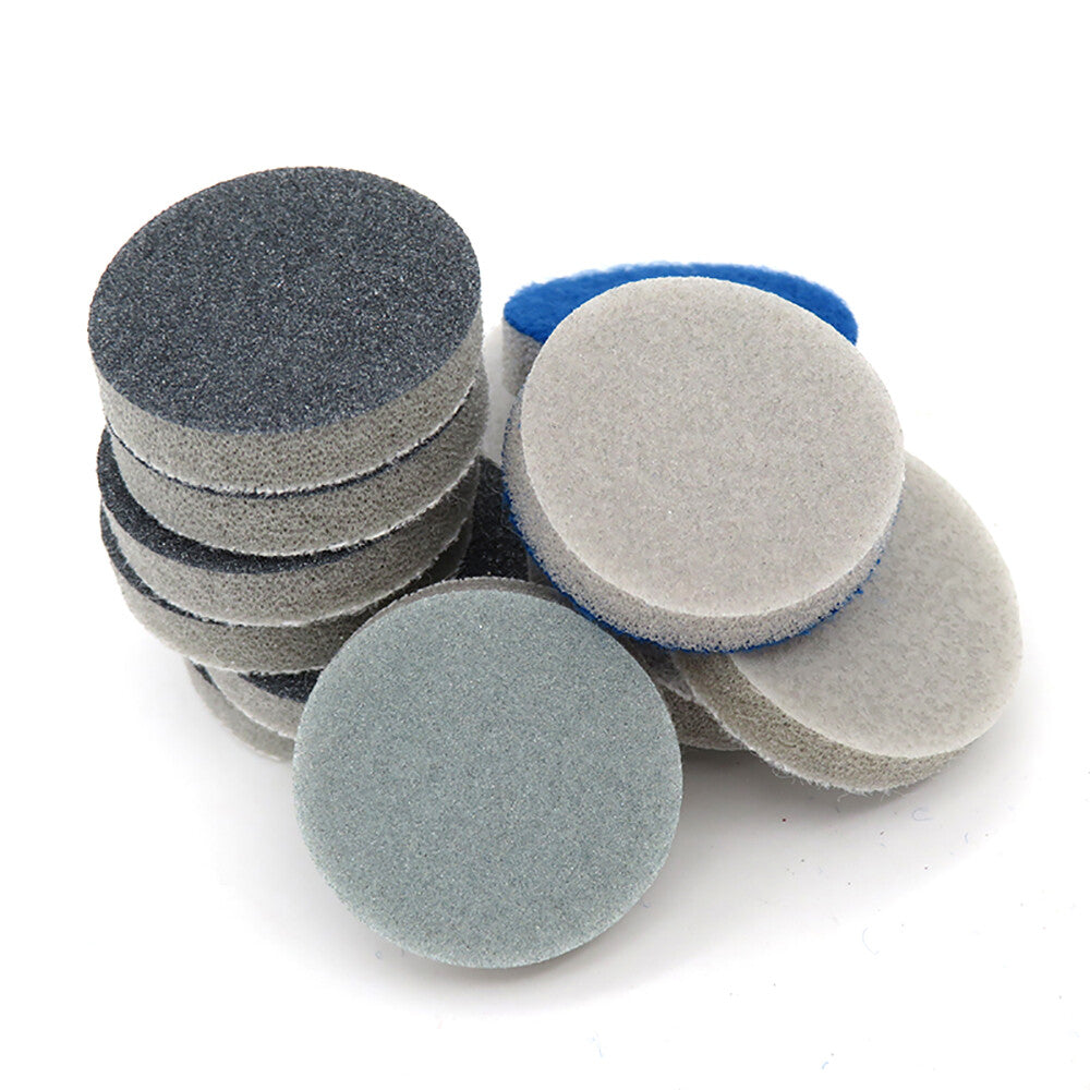 1 Inch（25mm）Hook & Loop Sponge Sandpaper Wet and Dry Sanding Discs 300-3000 Grit