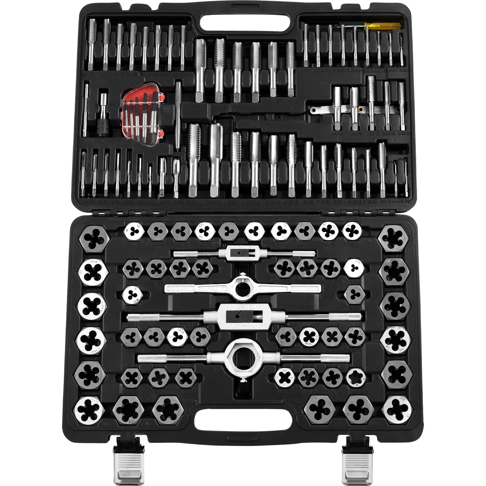 116-Piece Tap and Die Set – Metric & SAE Threading Tool Kit with Bearing Steel