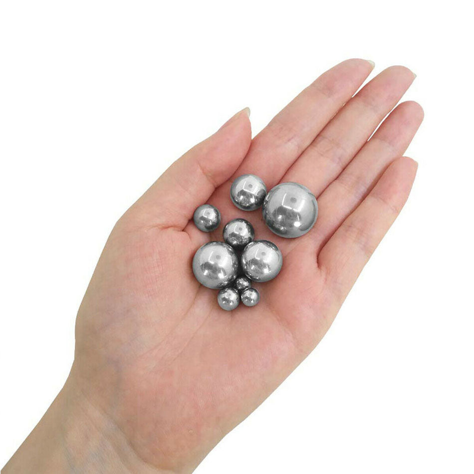 Bearing ball size comparison (1mm ~ 125mm range)