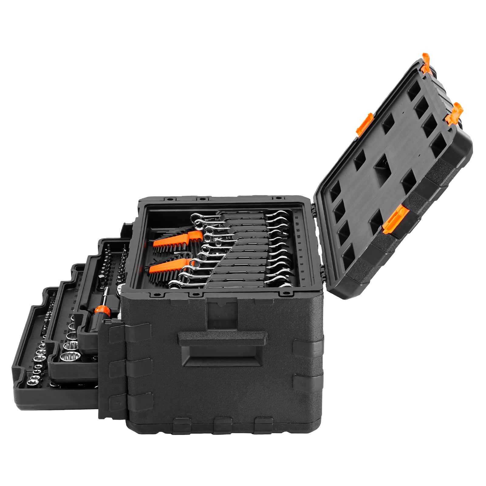 450-Piece Mechanics Tool Set – 1/4", 3/8", 1/2" Drive Socket Set with Case
