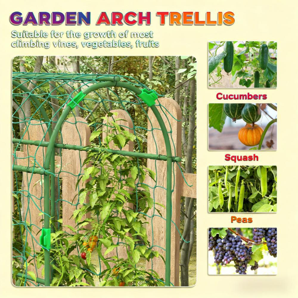 Arch Trellis,A-Frame Metal Garden Trellis,for Climbing Plants Outdoor,with Climbing Net