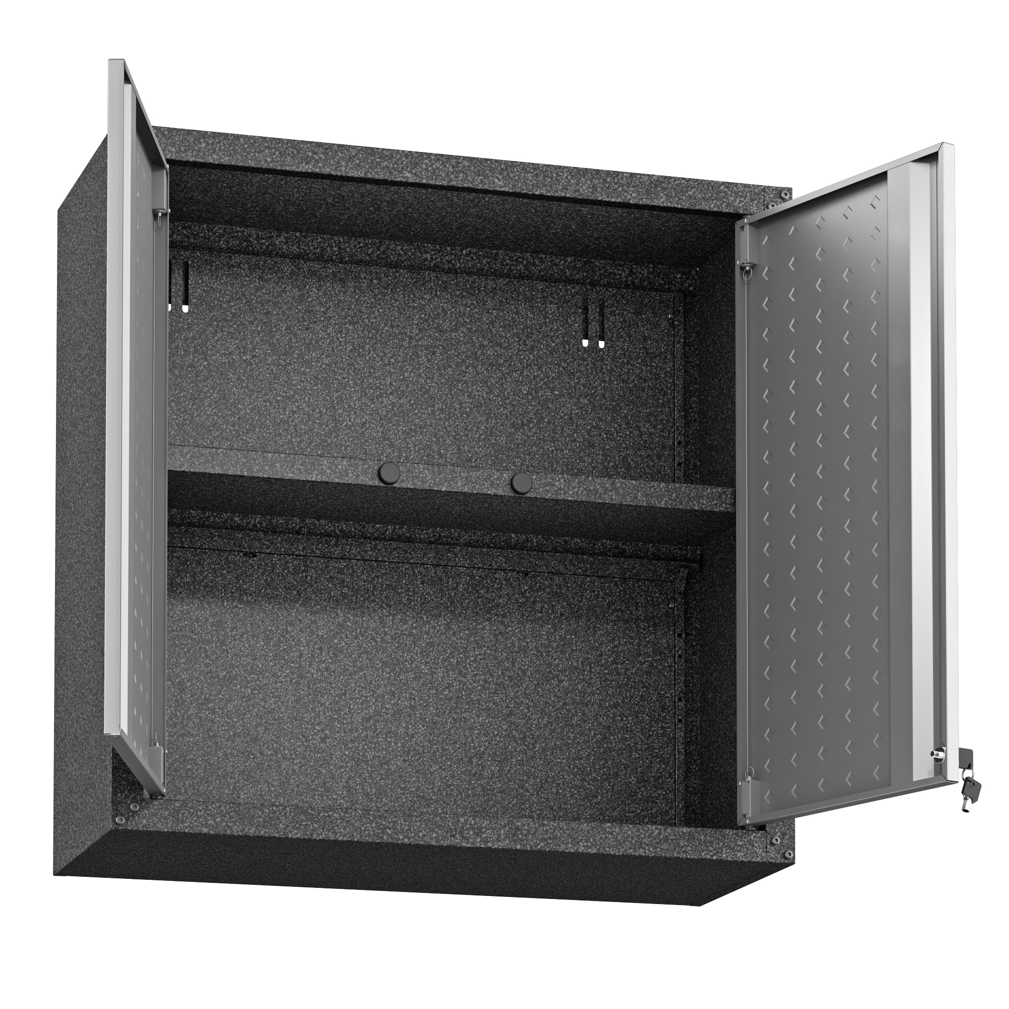 Floating Garage Cabinet in Dark Gray