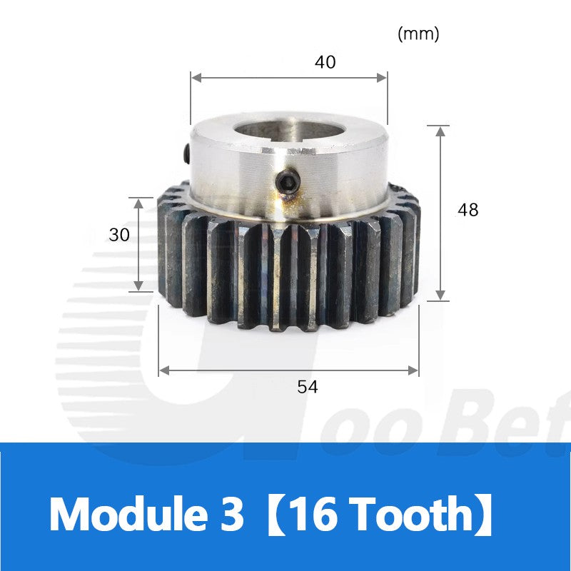 Spur Gear C45 Steel Mod 3 with Hub 12-40 Tooth Motor Pinion Hardened 8-40mm Bore