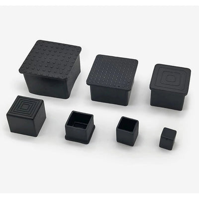 Square Chair Leg Caps Anti-Slip Rubber Chair Tips Table Chair Floor Protectors