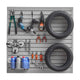 4 x 4 ft Slat Wall Paneling PVC Grey Garage Slatwall with Modular Design