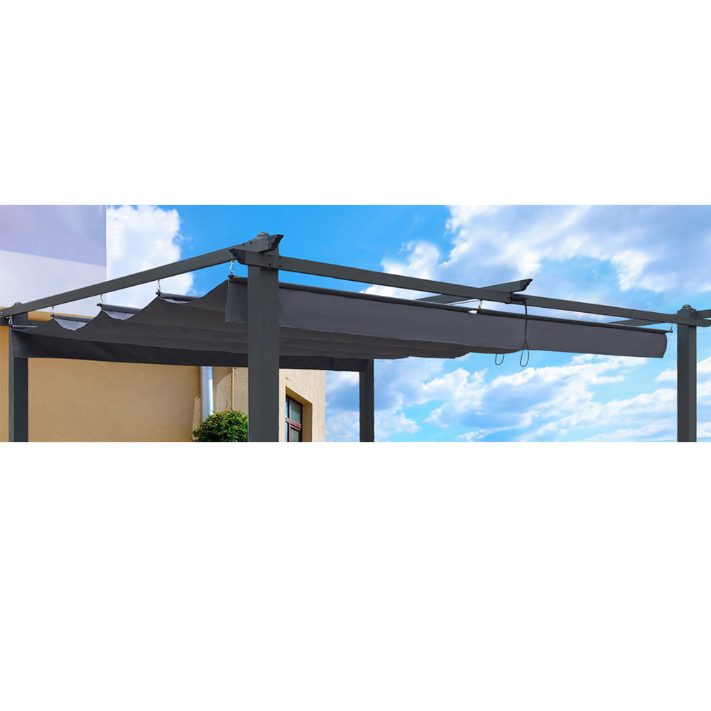 13x10 ft Pergola Replacement Canopy Cover, UV & Water Resistant Polyester – Gray