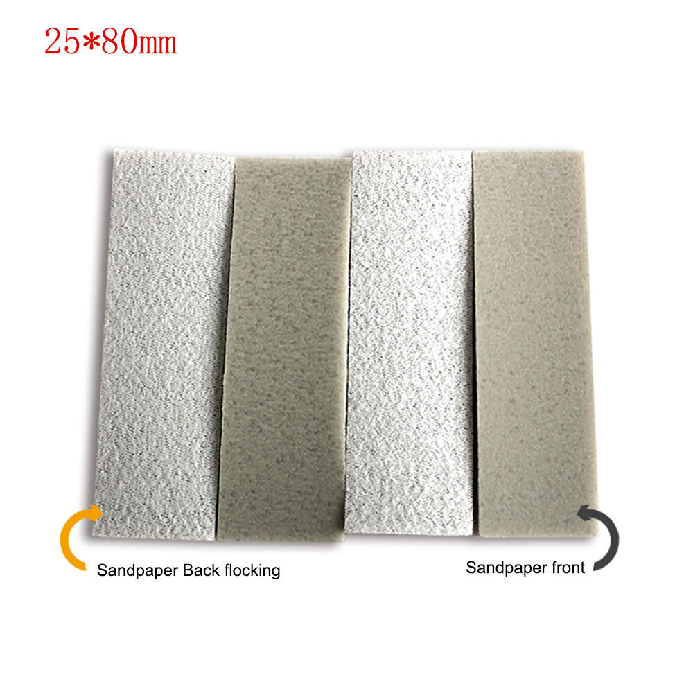 25x80mm Wet Dry Spong Sanding 300-3000 Grit Hook Loop Sandpaper Polishing Block