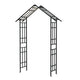 Metal Garden Arch Adjustable Width 42-78in Black Galvanized 0.79in Tube Climbing Plants Rose