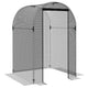 4' x 4' Crop Cage, Plant Protection Tent with Zippered Door and Galvanized Steel Frame, Fruit Cage Netting Cover for Garden, Yard, Lawn, Black