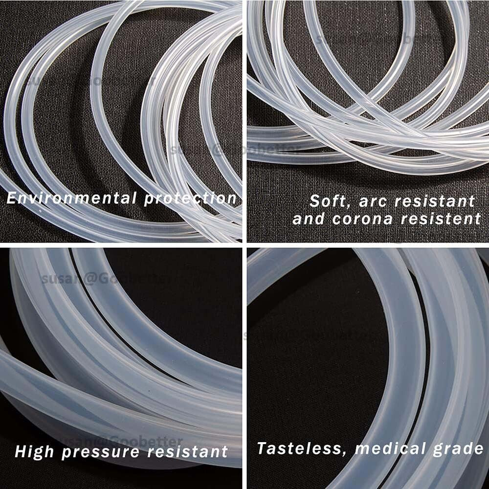 Clear Silicone Tubing — Food Grade Flexible Rubber Hose for Beer, Water & Medical Use | 0.3–50mm ID