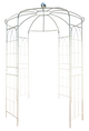 Metal Garden Arch Iron Garden Arbors Gazebo Dia 81.3'' x 114.2'' High Birdcage Shape Pergola Pavilion for Wedding Ceremony Cream White