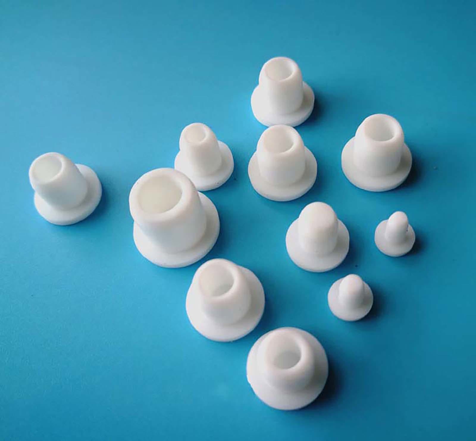 White Silicone Plug Hole Blanking End Cap (2.7~8.5mm) - Solid & Hollow Assortment