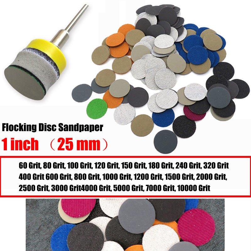 1-1/4" inch 1.2" 30mm Sponge Foam Hook Loop Sandpaper Wet / Dry Sanding Pad Disc 300#-3000#