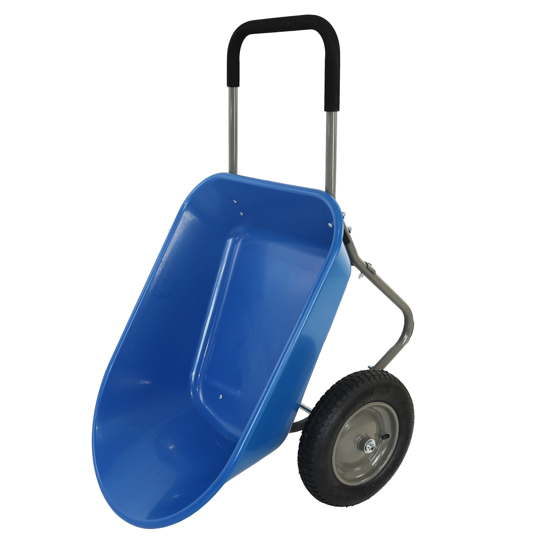 wheel barrow Two wheeled trolley for blue garden 15 inch pneumatic wheel WB189BL