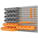 44-Piece Wall Mounted Pegboard Tool Organizer Kit with Storage Bins & Hooks, 66 lb Capacity, Orange
