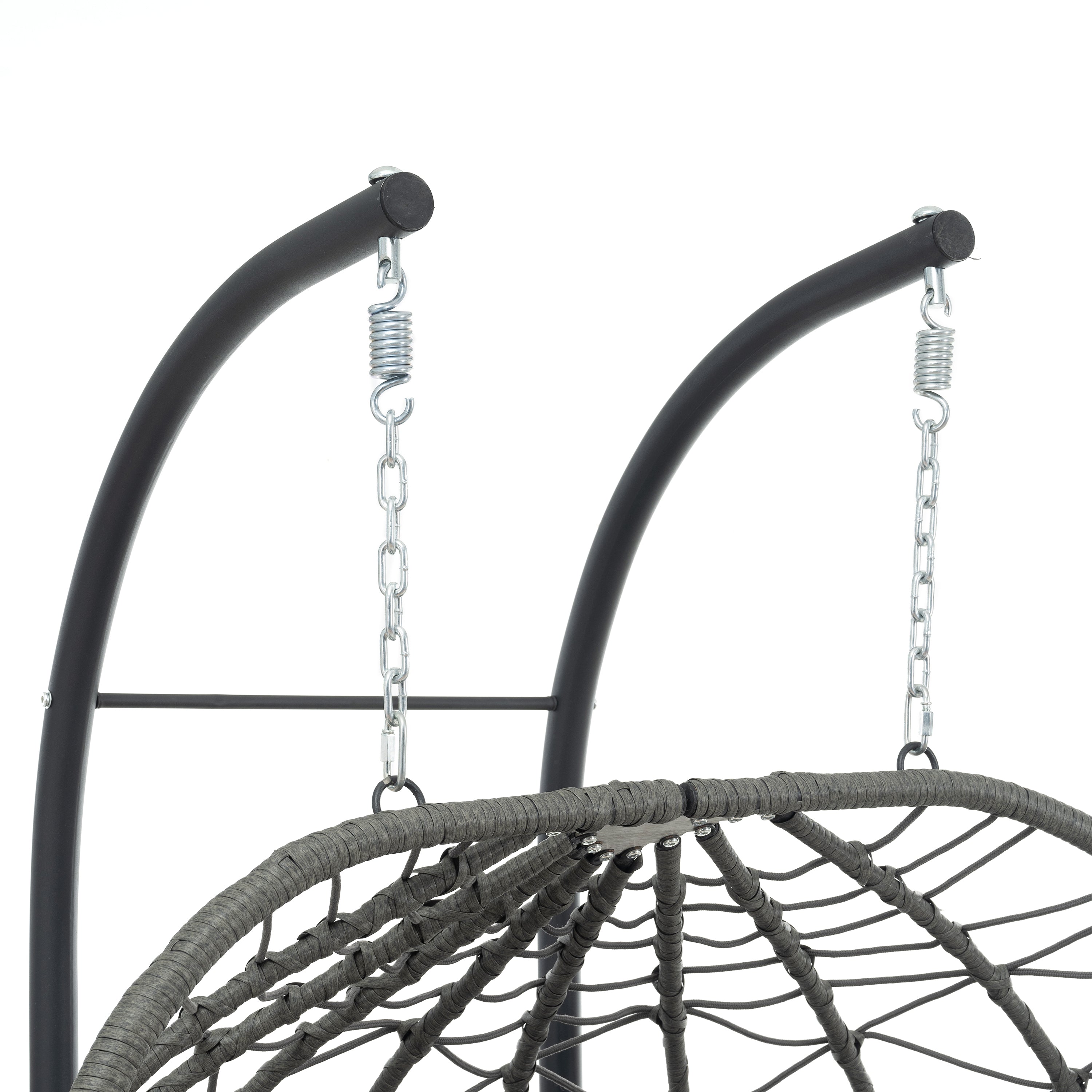 2-Person Egg Chair with Stand – Wicker Hanging Swing Chair for Patio, Garden & Balcony