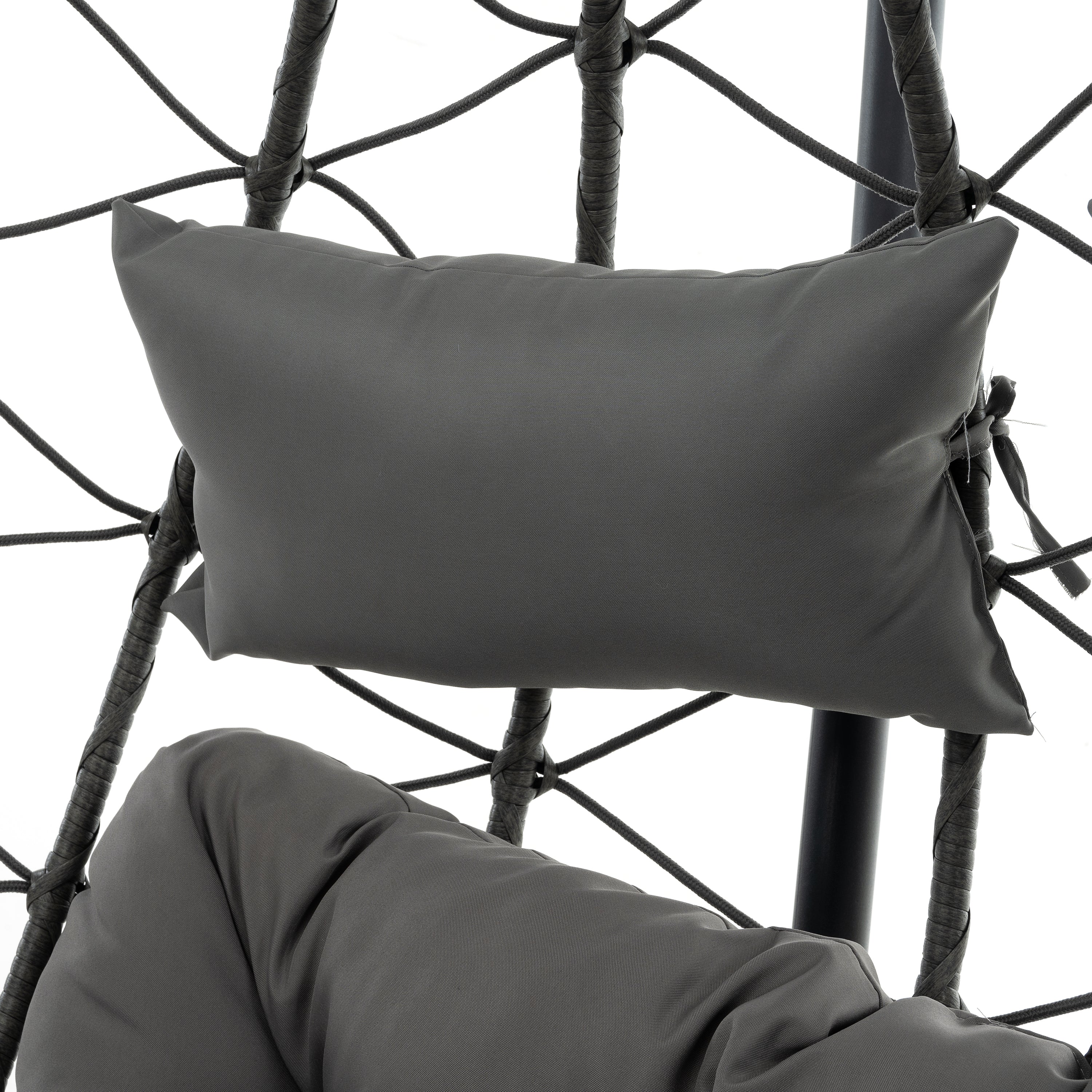2-Person Egg Chair with Stand – Wicker Hanging Swing Chair for Patio, Garden & Balcony