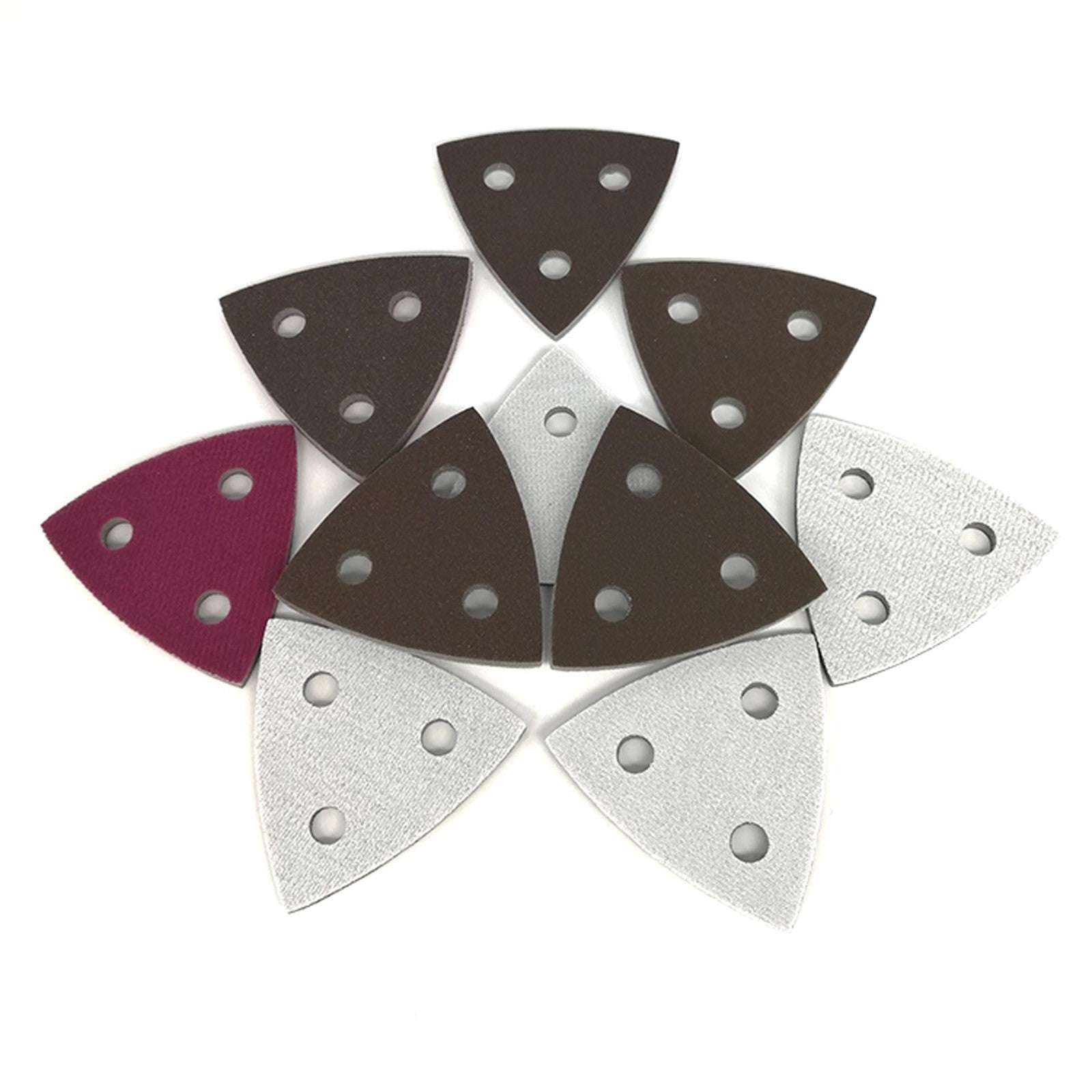 Mouse Sanding Sheets Mouse Palm Sander Sandpaper 3 Hole Triangle Sandpaper 80mm