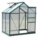 6ft x 4ft Polycarbonate Walk‑In Greenhouse — Aluminum Frame Rain Gutter & Adjustable Roof Vent Multi