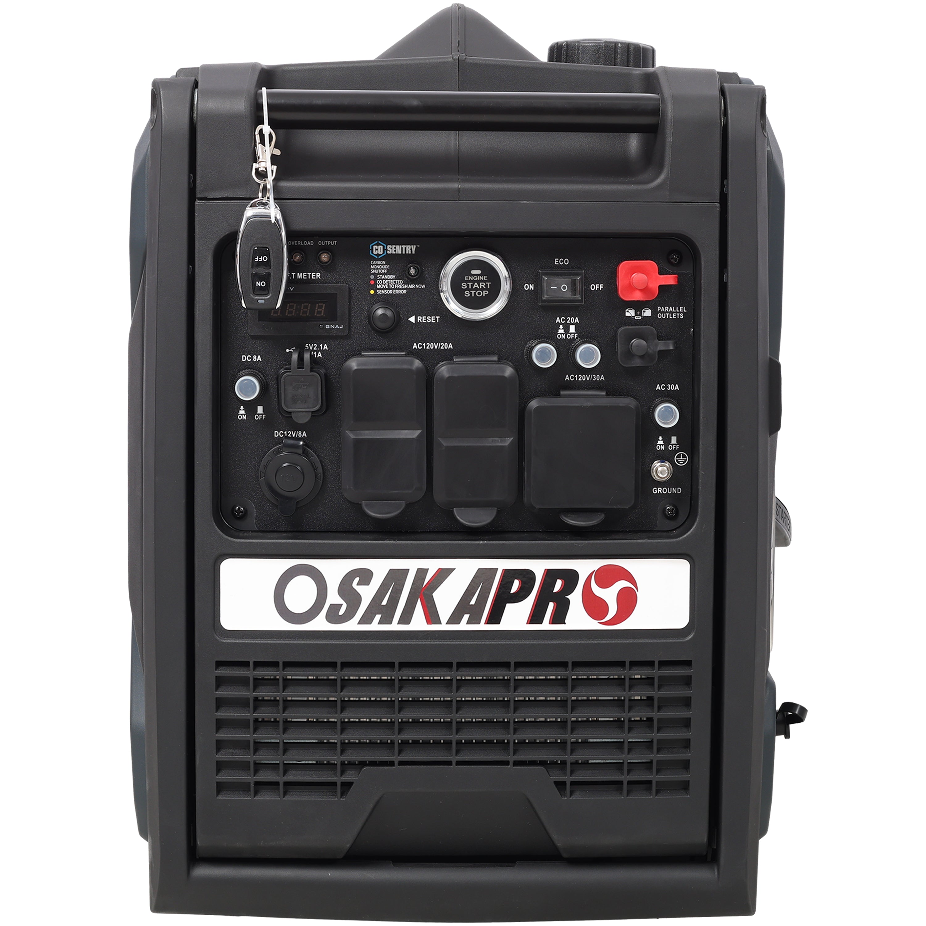 Super quiet Inverter Generator 5.5KW portable generator electric&remote start, foldable handle with wheels, 224cc 4 stroke EPA compliant, Gas&LPG Dual Fuel, With CO Sensor for more safety using