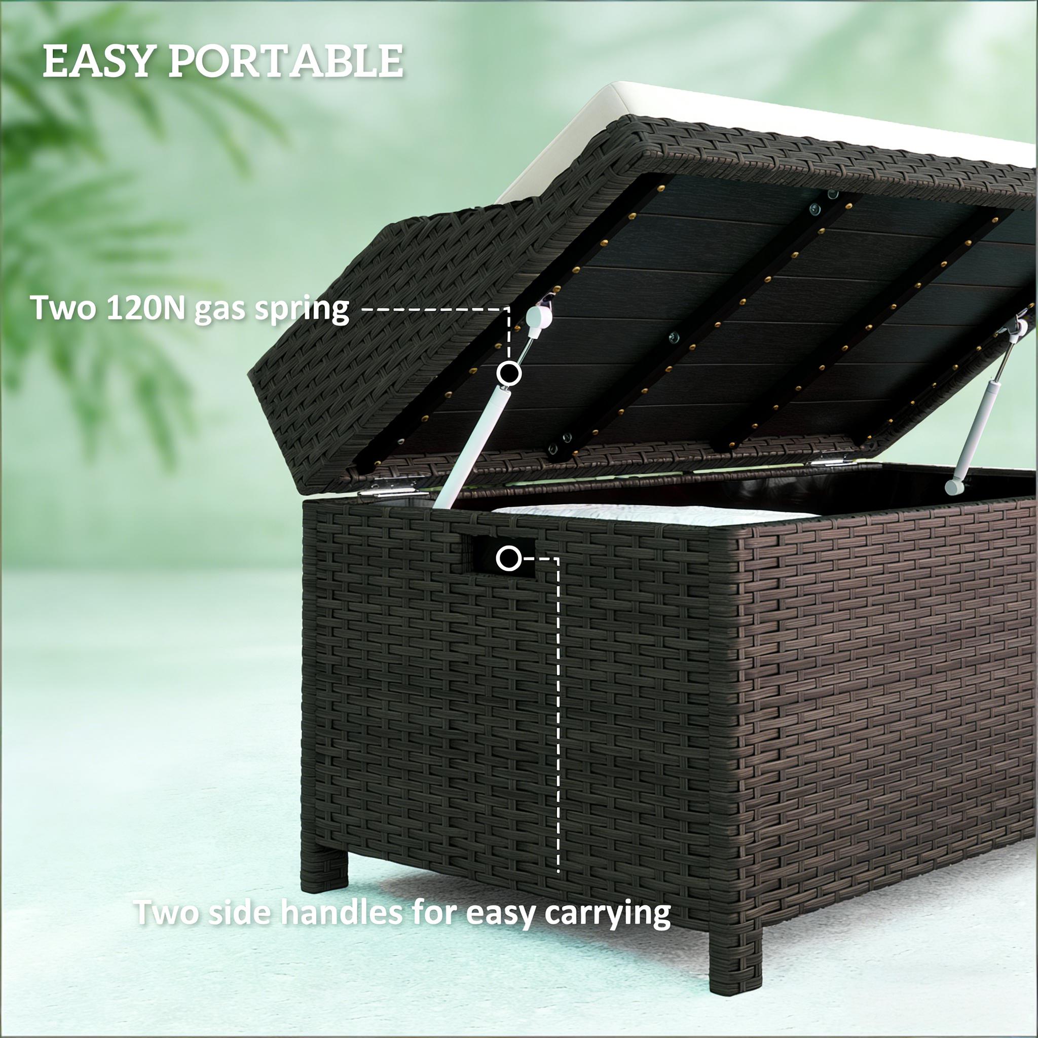 Storage Box,Outdoor Wicker Storage Bench