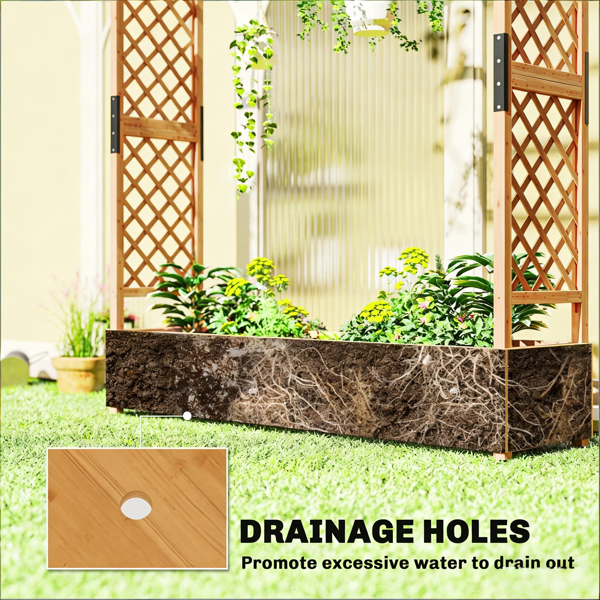 Trellis Planter Box,Wooden Planter Box